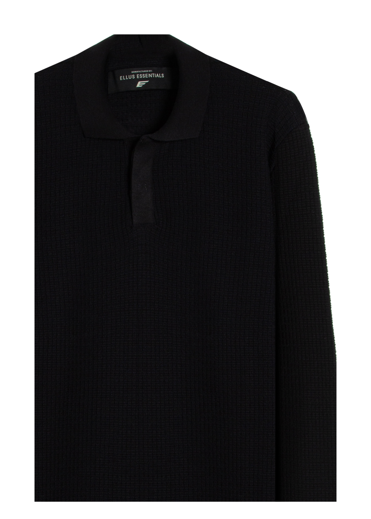 Visco Mescla Polo Quadrile Hidden Plkt m  Preto Mescla