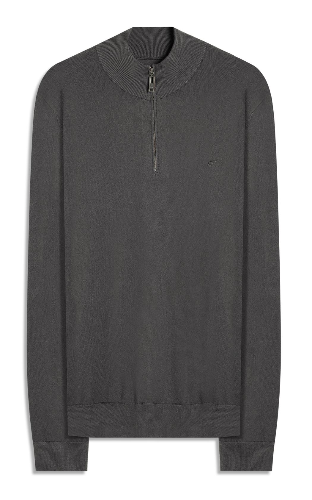 Visco Nylon Zipper Sweater Grafite