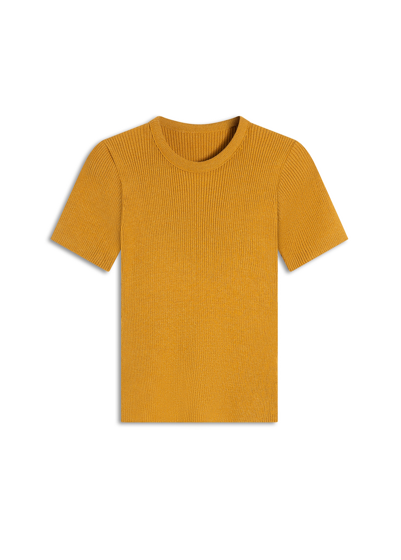 Visco Ribbed Knit Round Mostarda