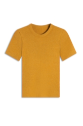 Visco Ribbed Knit Round Mostarda