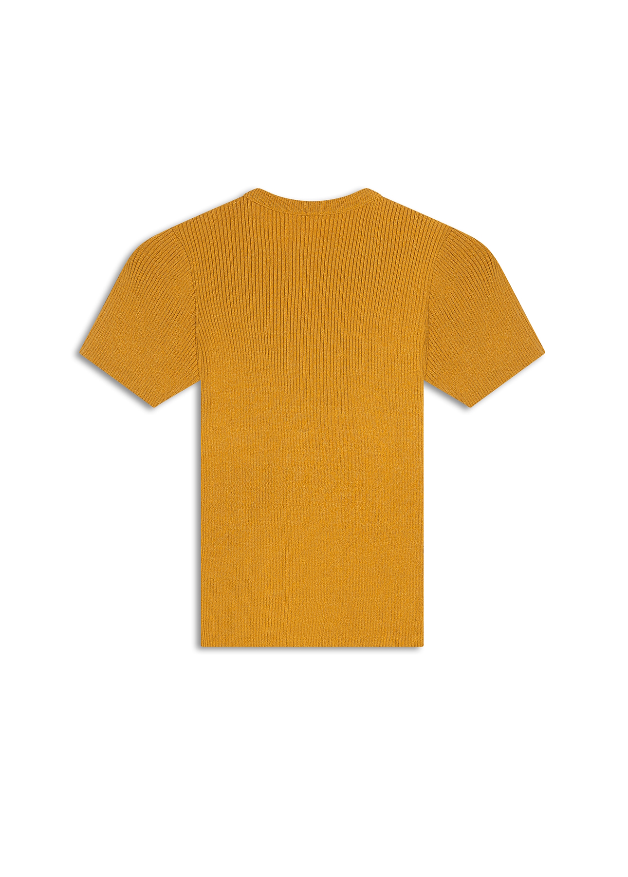 Visco Ribbed Knit Round Mostarda