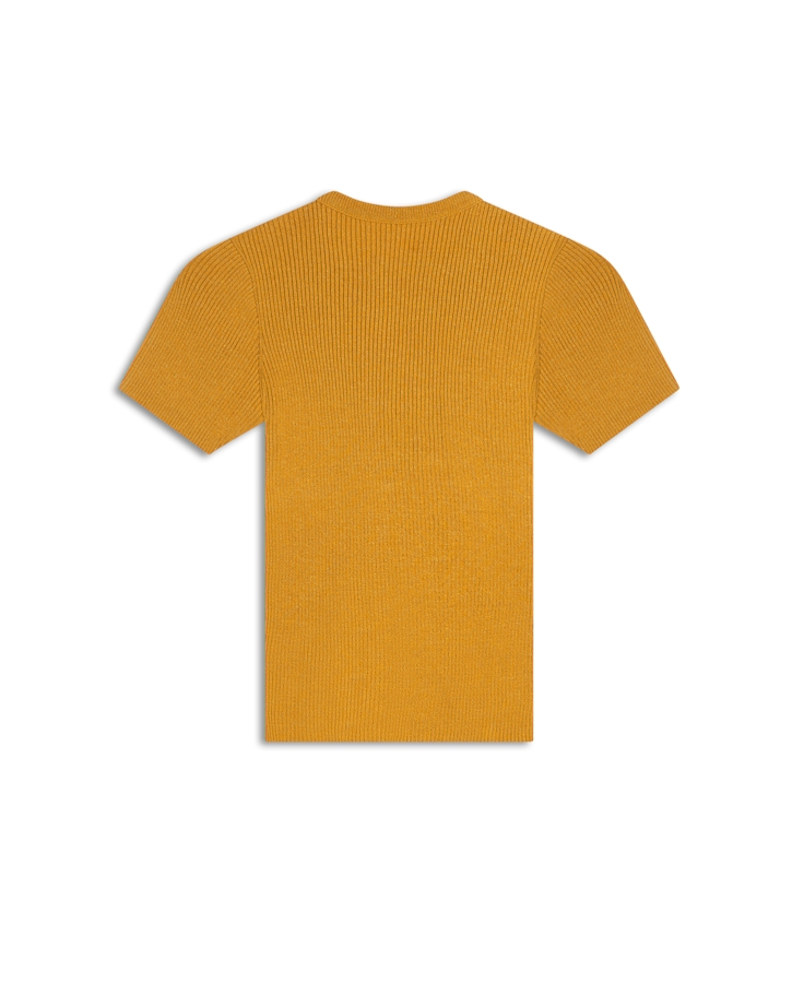Visco Ribbed Knit Round Mostarda
