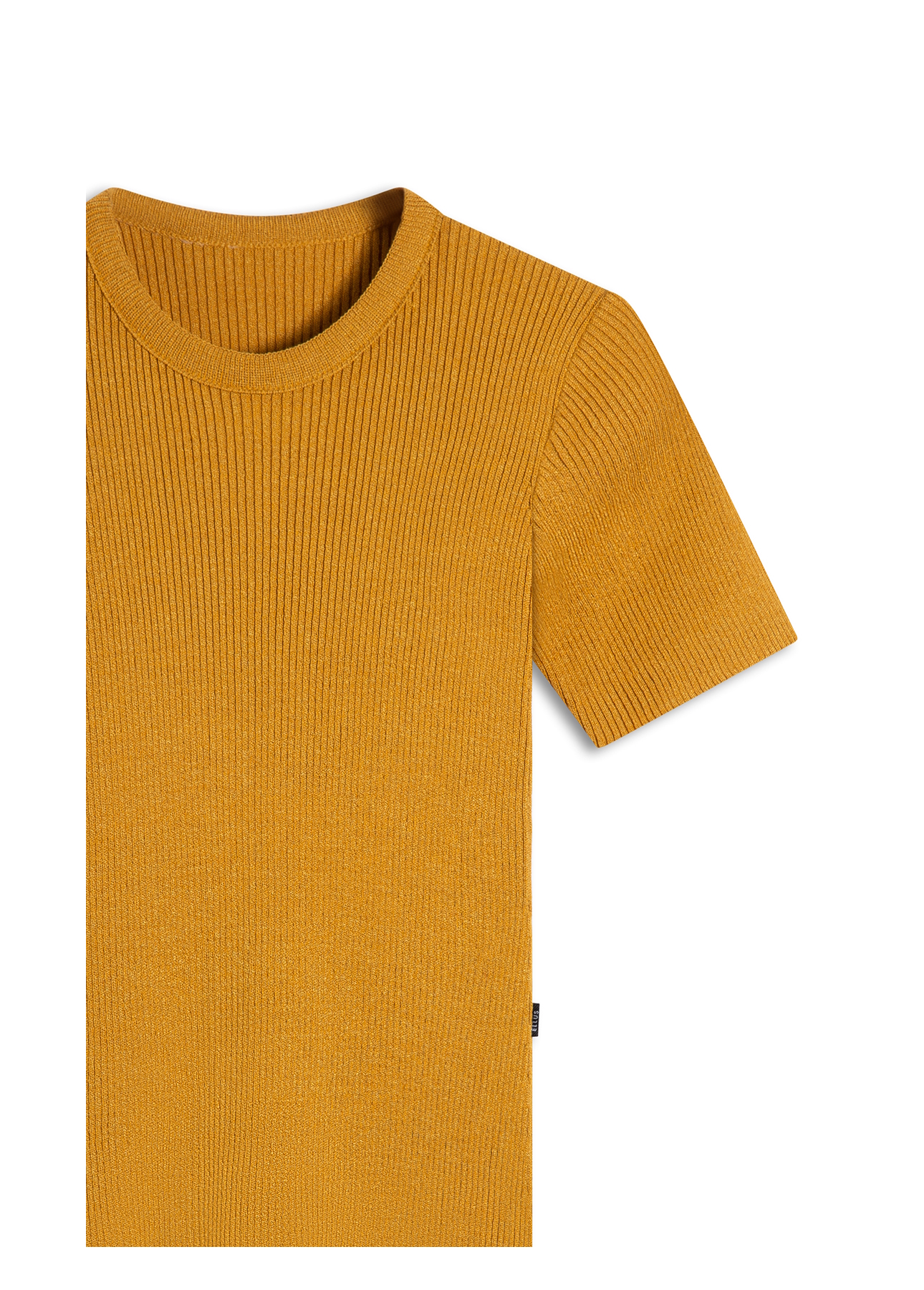 Visco Ribbed Knit Round Mostarda