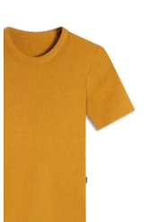 Visco Ribbed Knit Round Mostarda