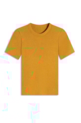 Visco Ribbed Knit Round Mostarda