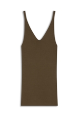 Visco Ribbed Metal Heart Knit Musgo