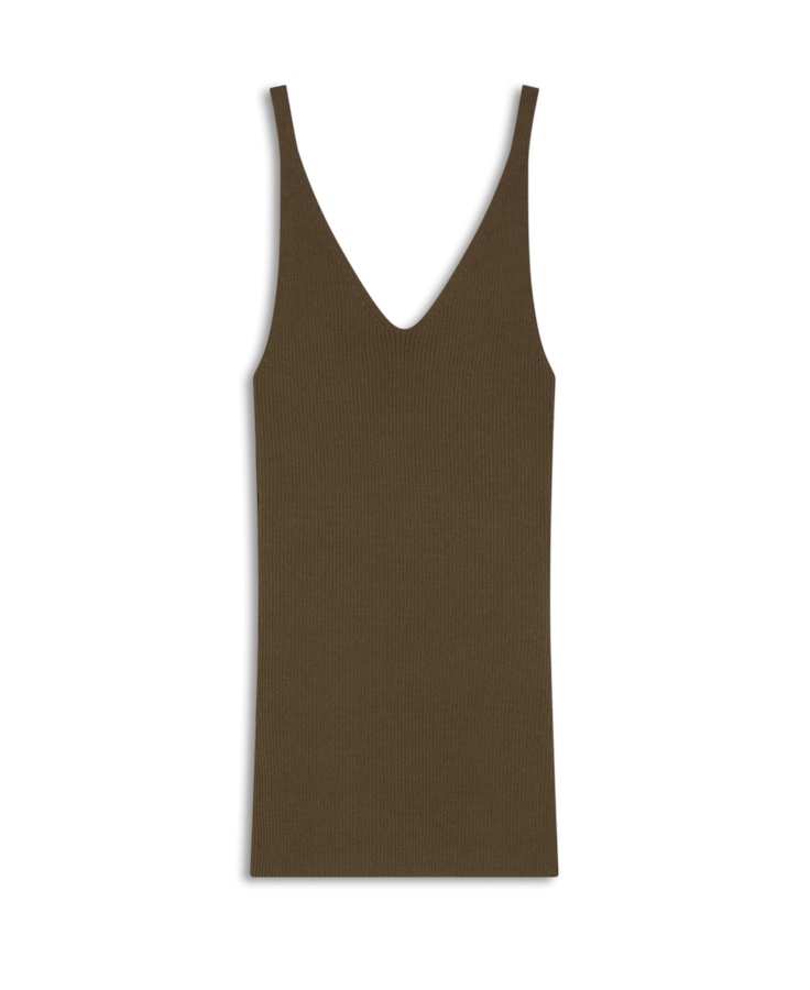 Visco Ribbed Metal Heart Knit Musgo