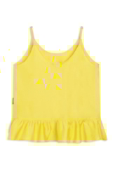 Visco Ruffle Sleeveless Amarelo Claro