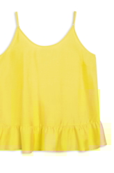 Visco Ruffle Sleeveless Amarelo Claro