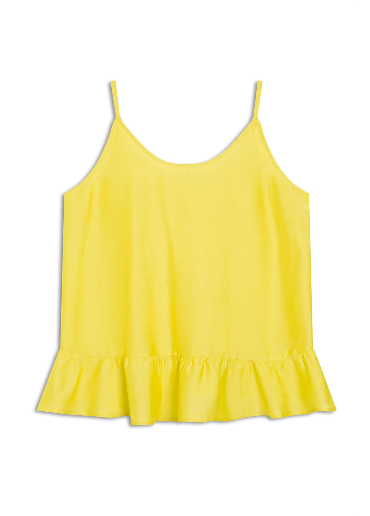Visco Ruffle Sleeveless Amarelo Claro