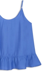 Visco Ruffle Sleeveless Azul Pervante
