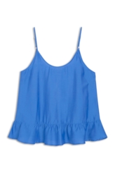 Visco Ruffle Sleeveless Azul Pervante