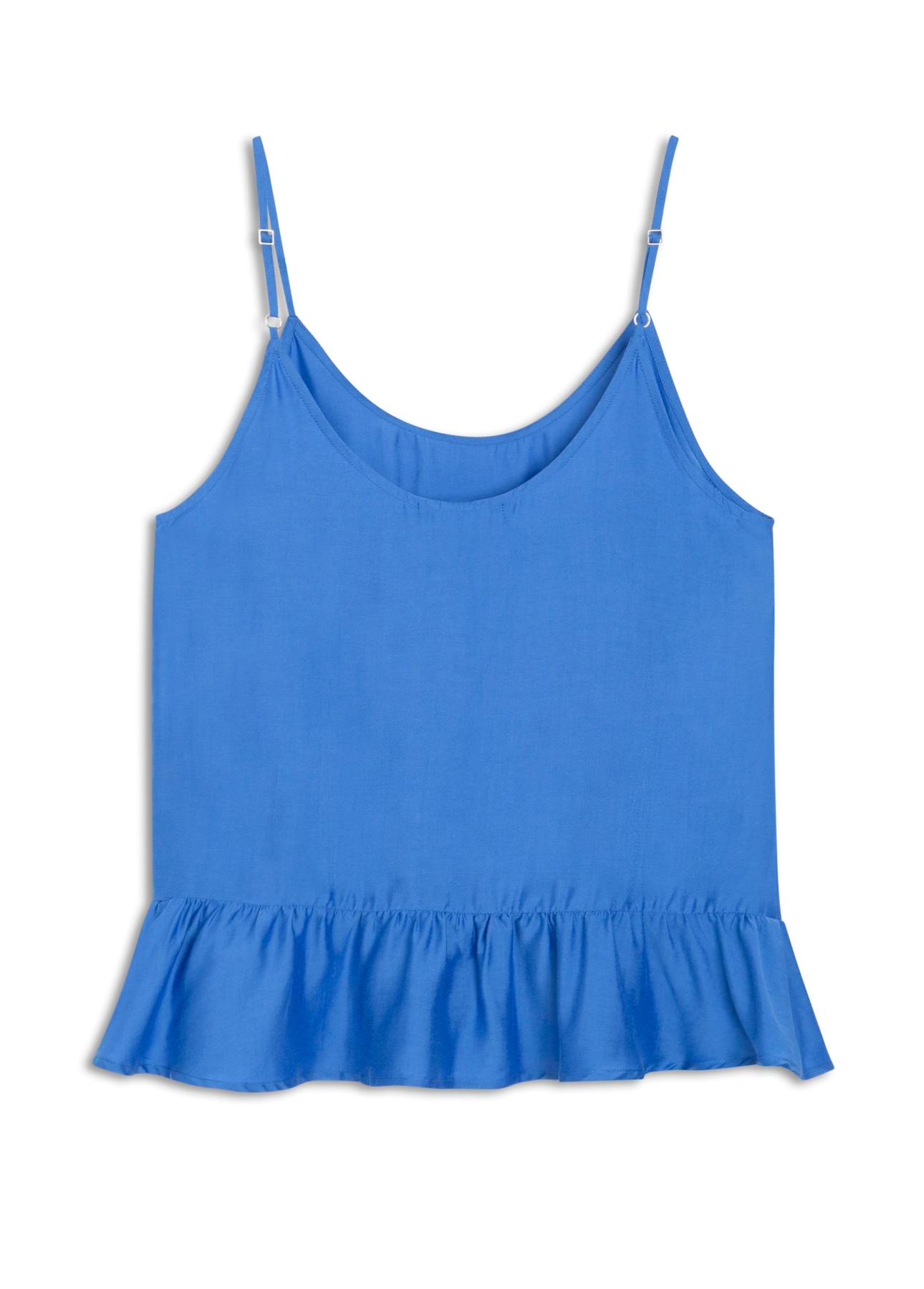 Visco Ruffle Sleeveless Azul Pervante