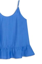 Visco Ruffle Sleeveless Azul Pervante