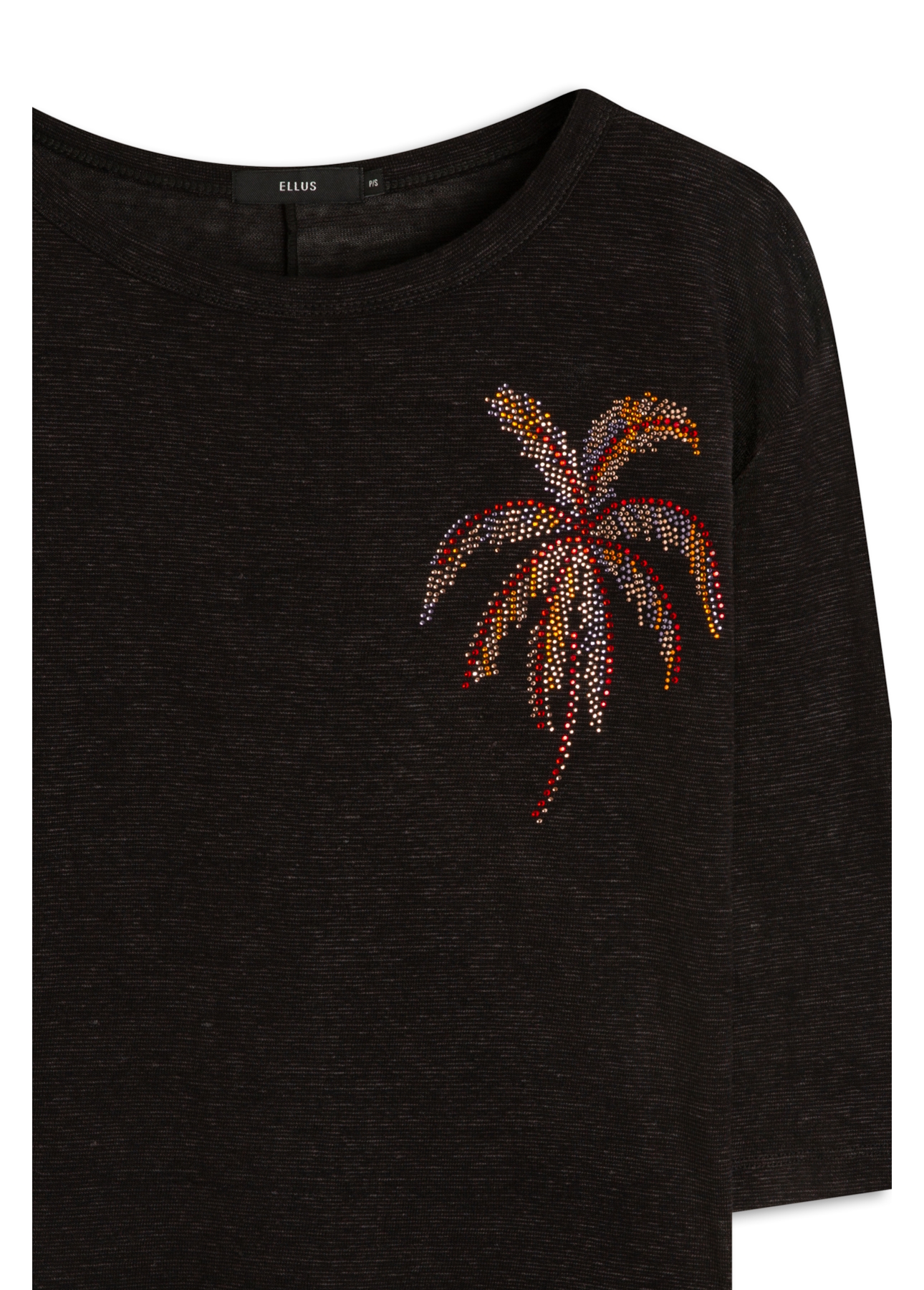 Viscolinho 3/4 Sleeve Preto