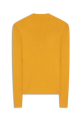 Viscose Ribbed Knit Turtleneck Mostarda