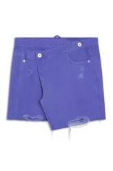 White Denim Ii Saia Wrap Azul Bic