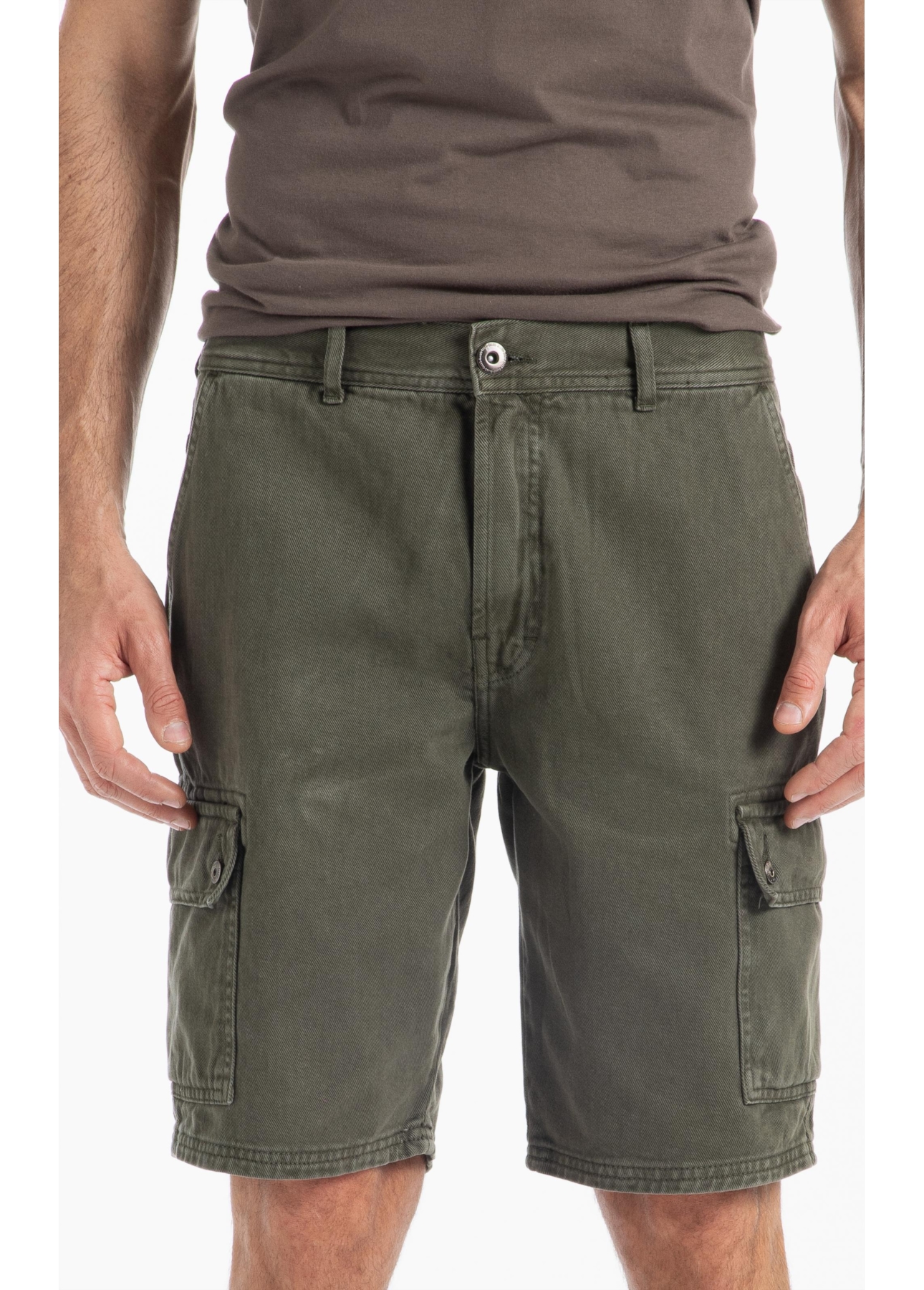 White Denim Iii Long Cargo Verde Escuro