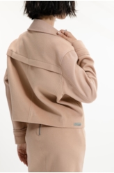 Wool Cashmere Cropped Jacket Bege