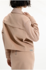 Wool Cashmere Cropped Jacket Bege