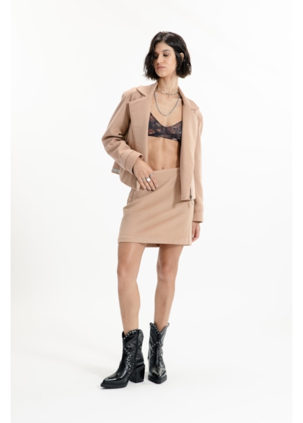 Wool Cashmere Mini Bege