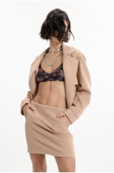 Wool Cashmere Mini Bege