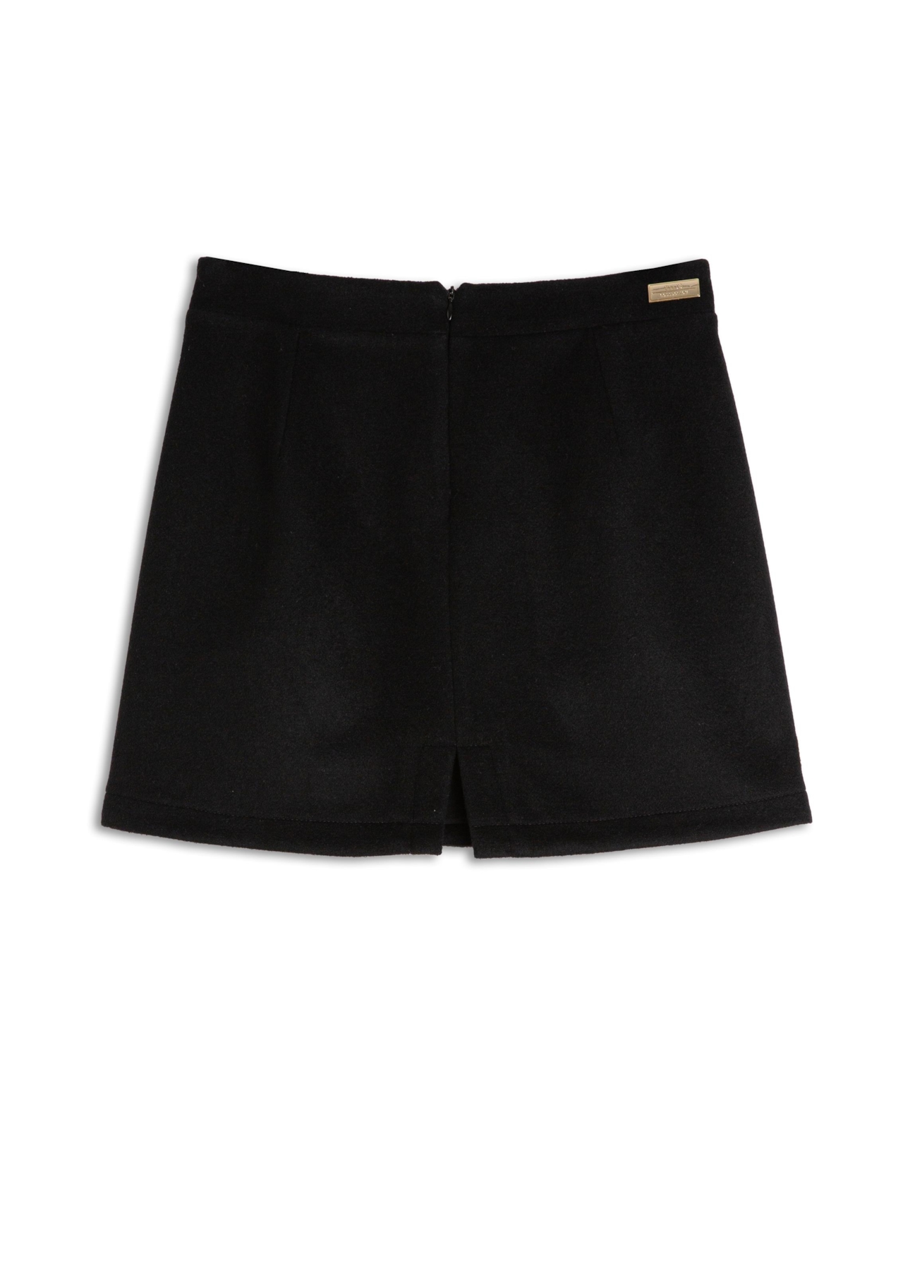 Wool Cashmere Straight Preto