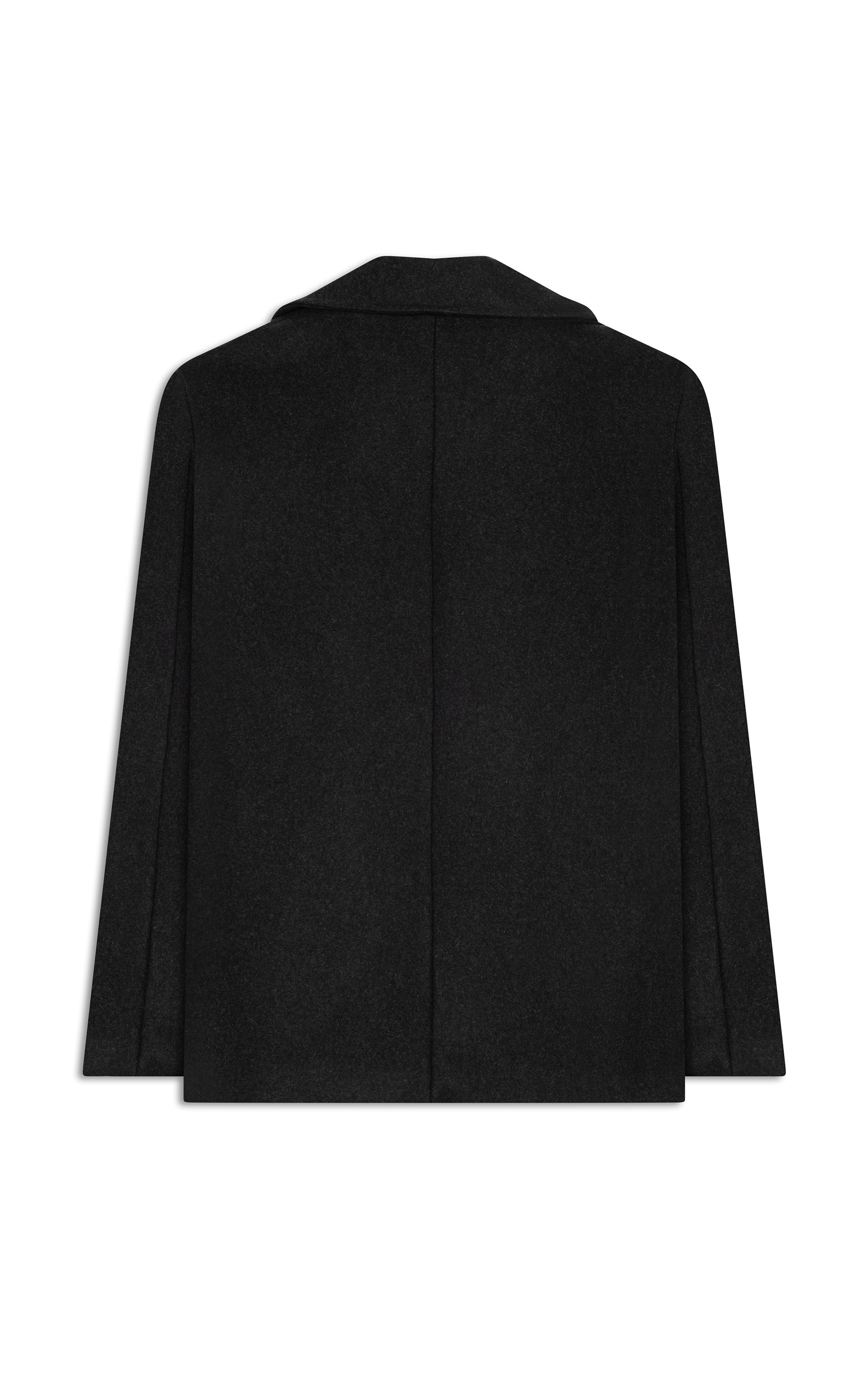 Wool Coat Ziper Chumbo Mescla