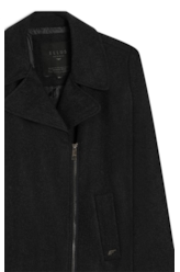 Wool Coat Ziper Chumbo Mescla