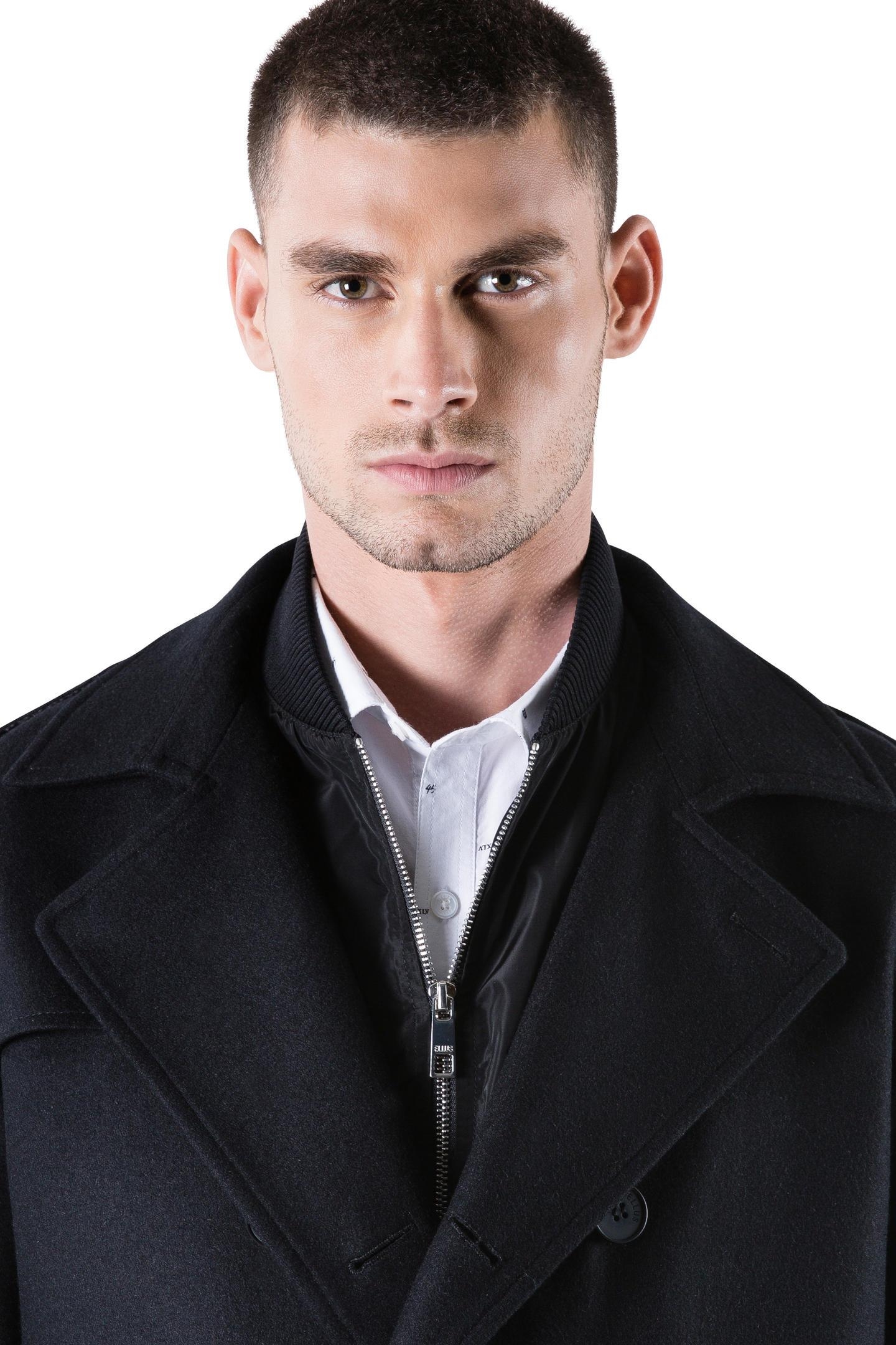 Wool Trench Coat Preto