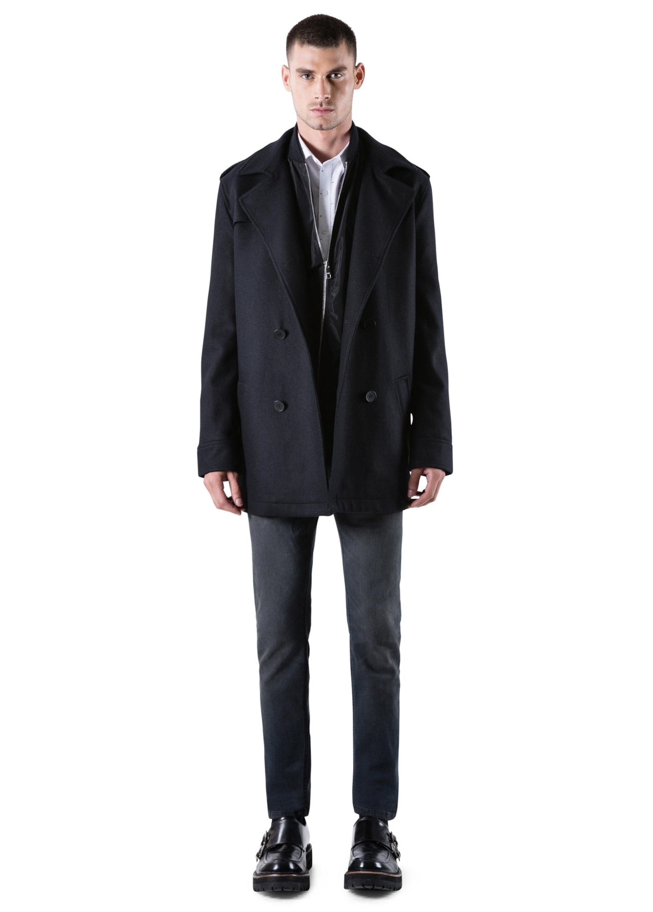 Wool Trench Coat Preto