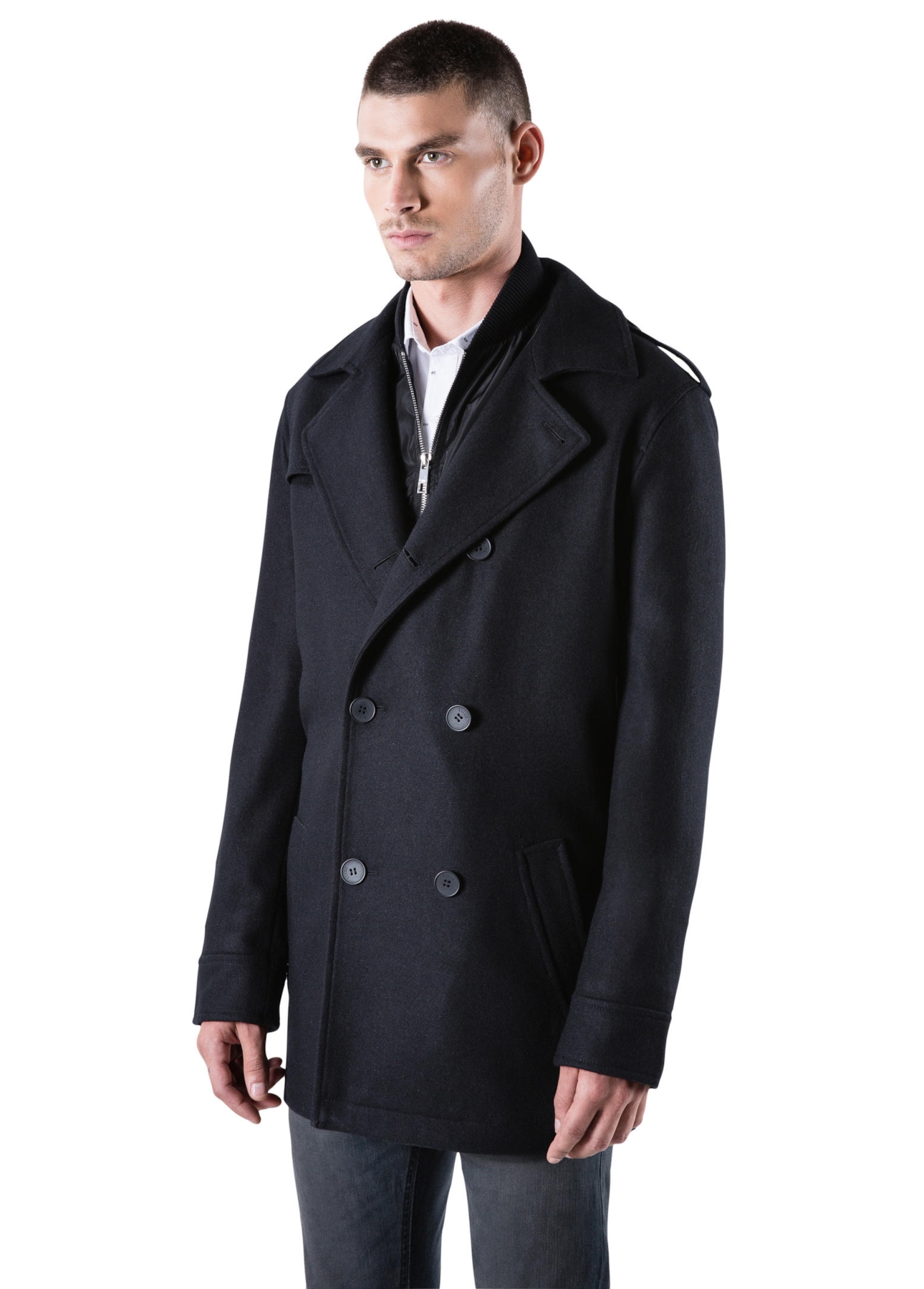 Wool Trench Coat Preto