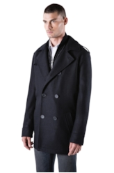 Wool Trench Coat Preto